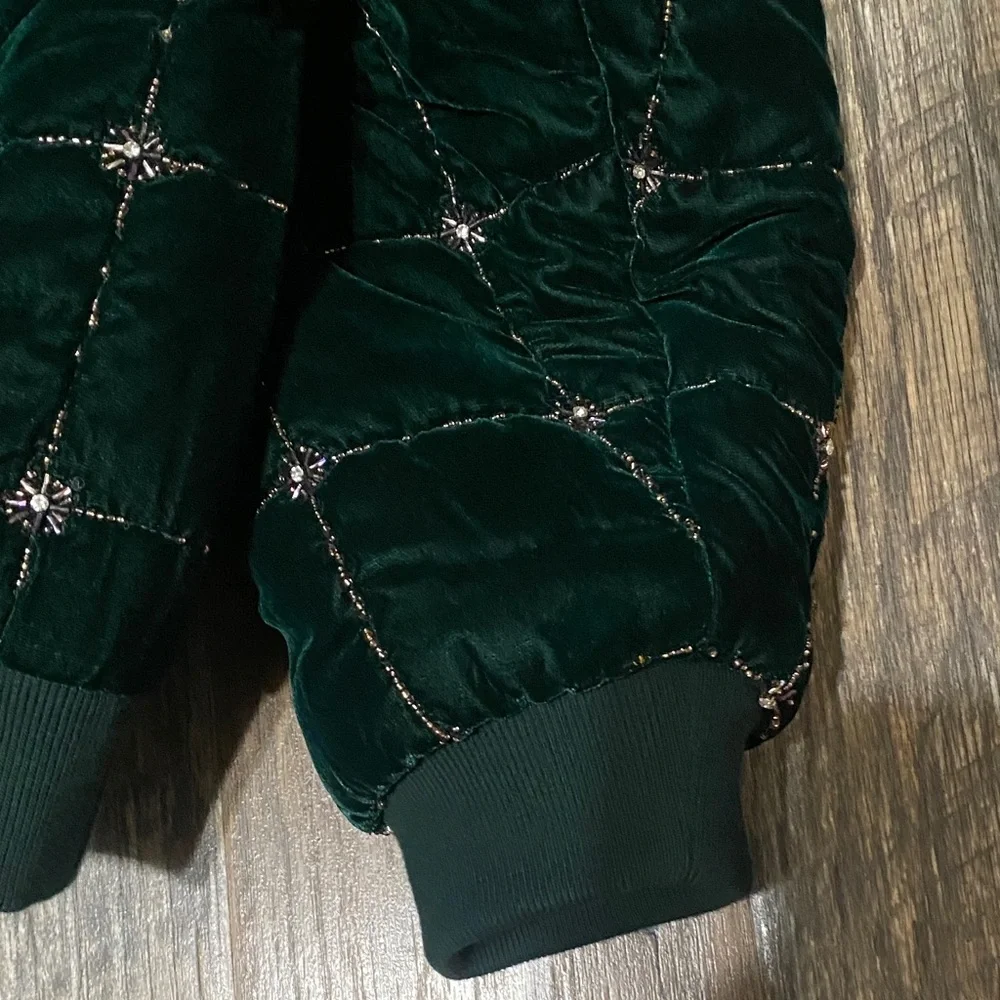 KITH MENS Green BEADED VELVET Jacket - Picture 9 of 11